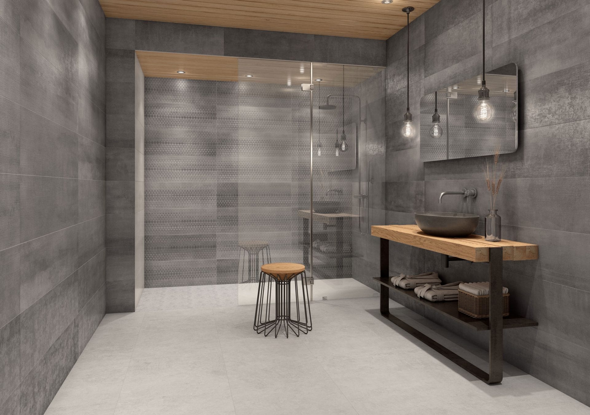 STONE MIX 20X20 GRIP RECT B=0.60 M² GREY