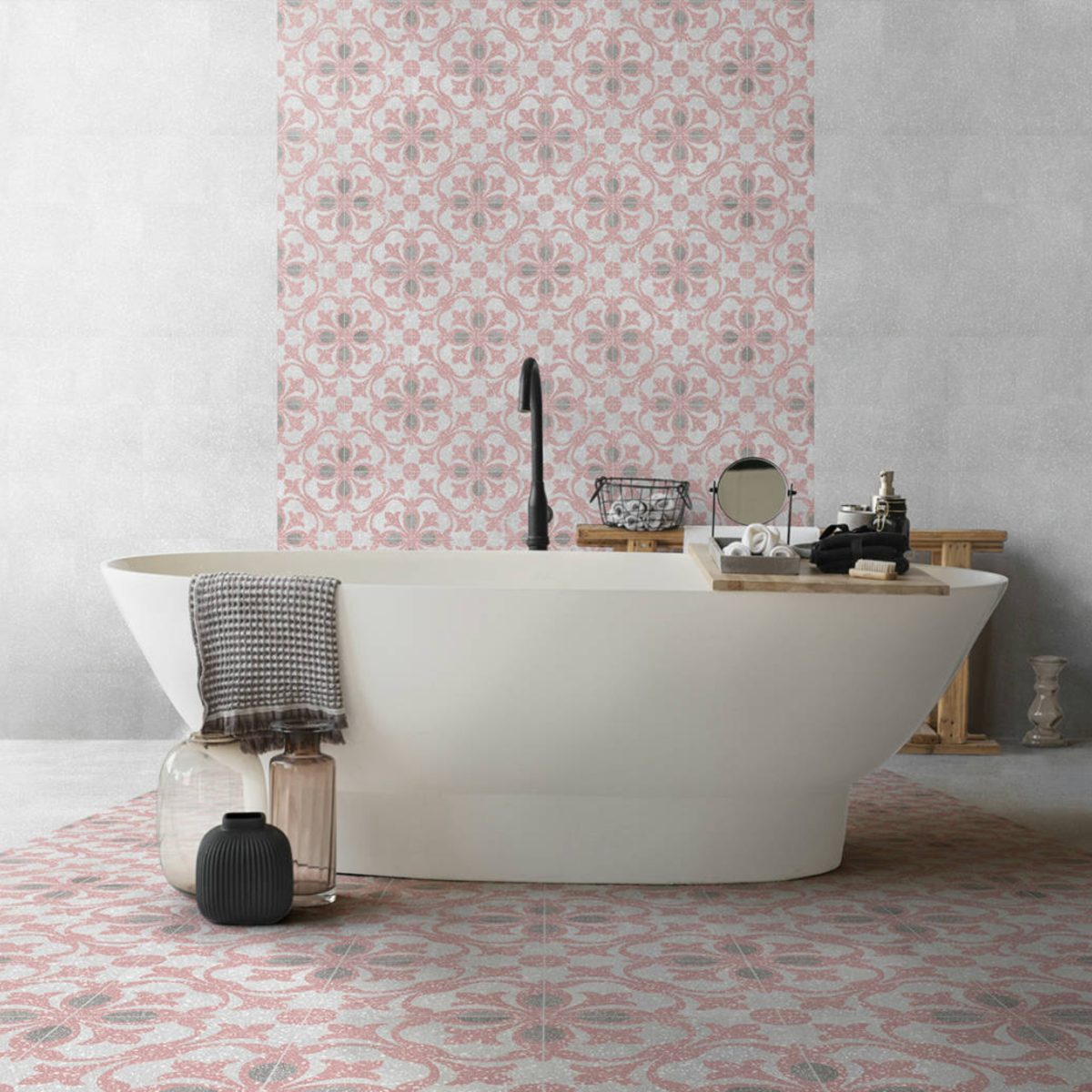 Carreau de ciment Santa Monica ROSA 25×25