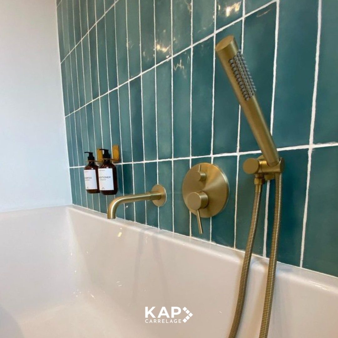 Carrelage Zellige Tanger Bleu Aube 7,5×30