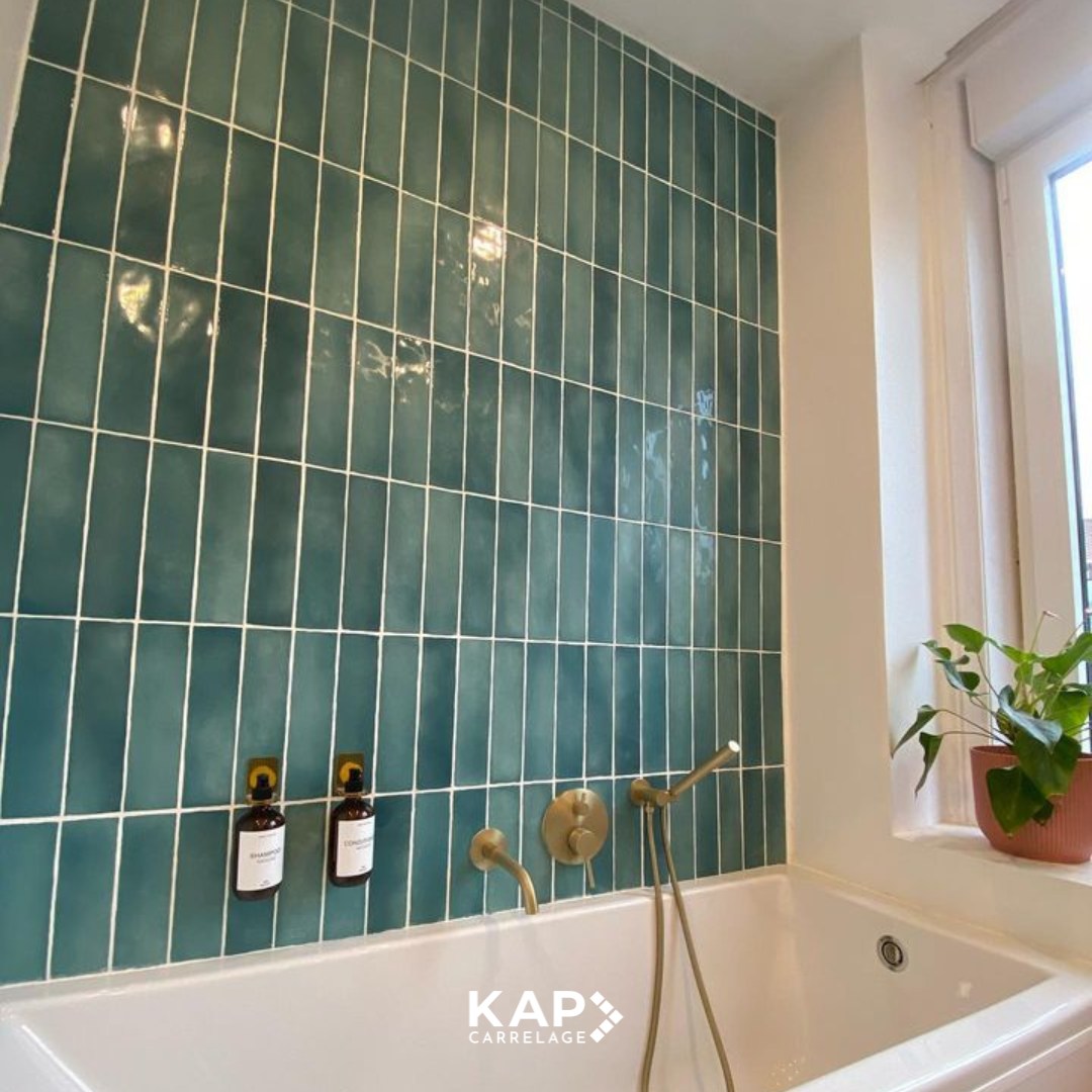 Carrelage Zellige Tanger Bleu Aube 7,5×30