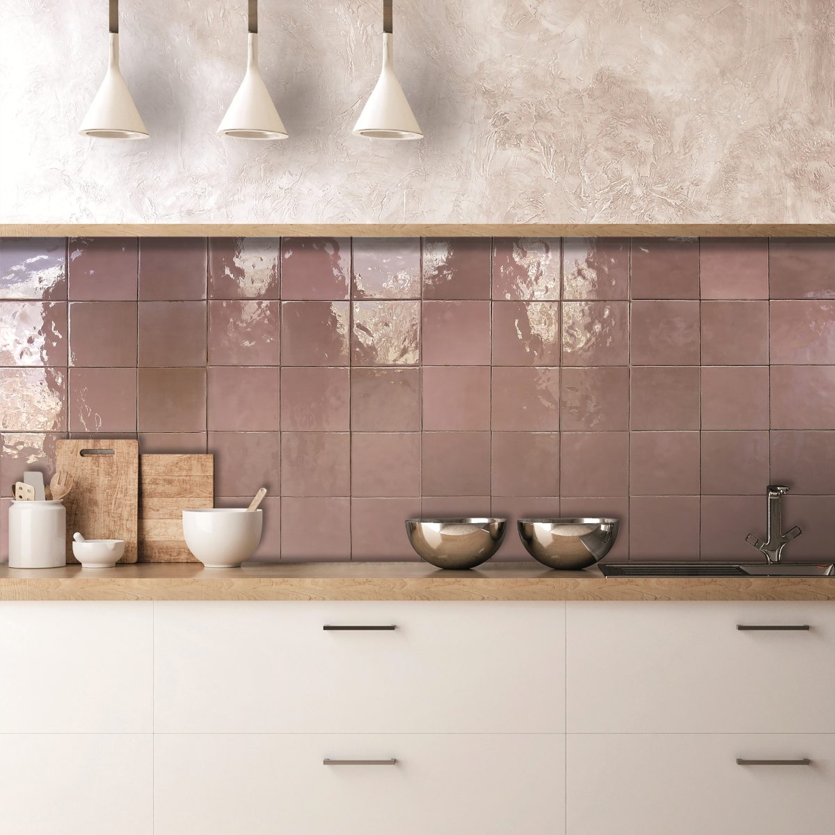 Carrelage Zellige Zel Rabat Rose 13×13