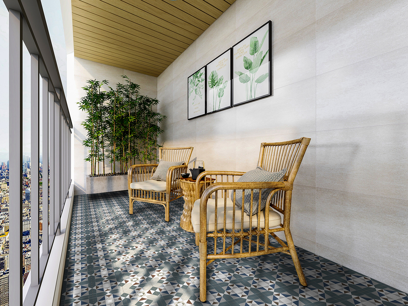 Carreau de ciment victorian vera terracota 20×20