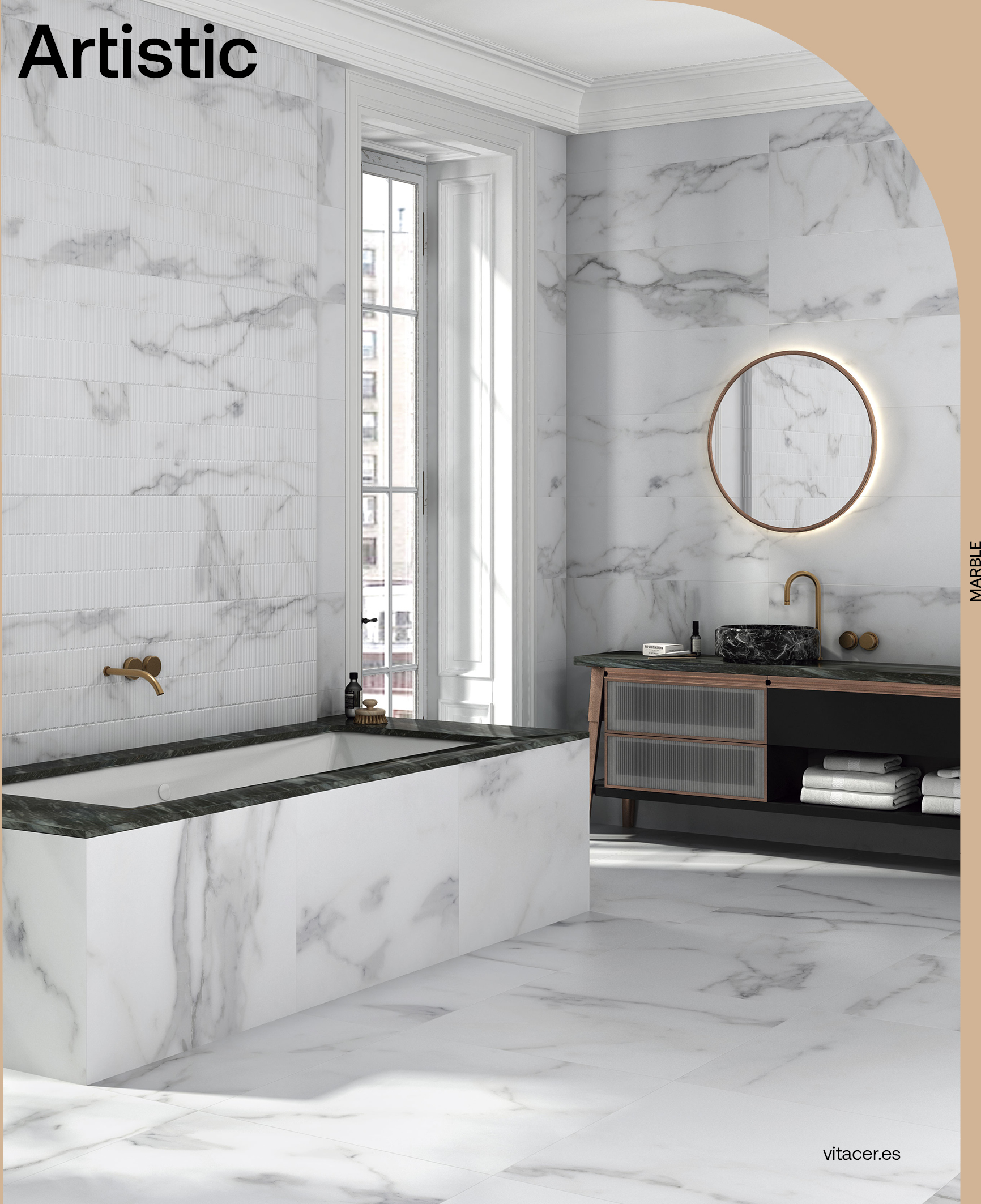 ARTISTIC WHITE 33.3x90 B=1.20M²