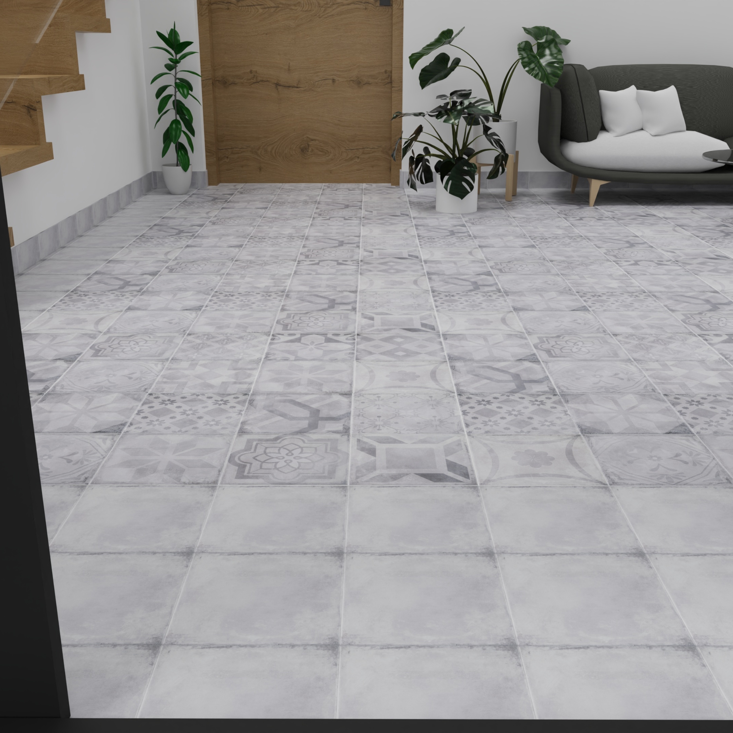 TASOS GRIS 20X20 B=1M²